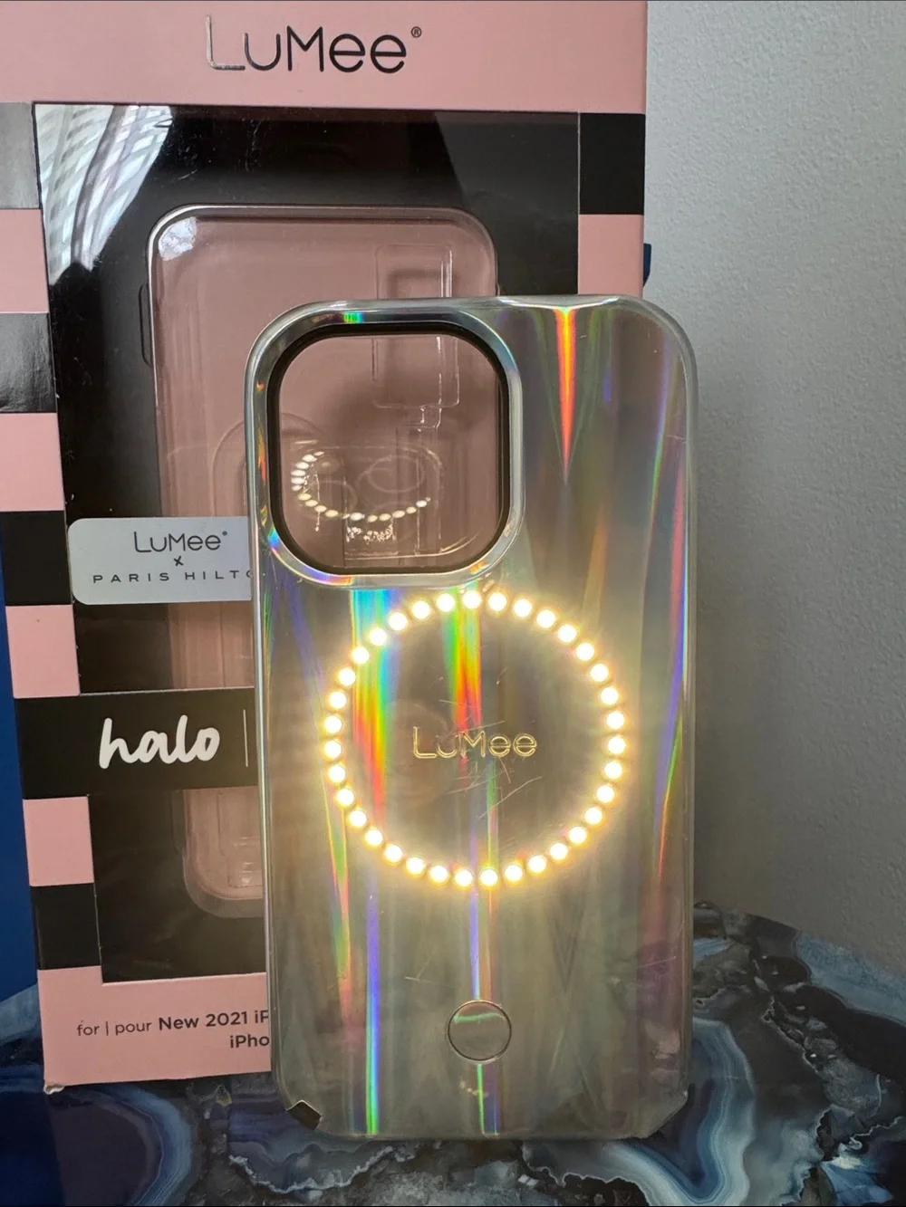 LuMee x Paris Hilton Halo Holographic Iridescent iPhone 12/12Pro Case